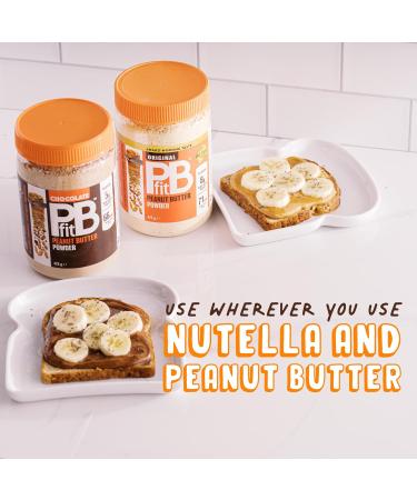 PBfit Peanut Butter Powder - Original & Chocolate - 87% Less Fat Gluten Free All Natural Nut Butter Spread - Powdered Peanut Butter from Real Roasted Peanuts - 425g (Pack of 2) - Buy Online on SooperMarket.com