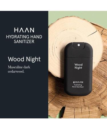 HAAN Hydrating Hand Sanitizer with Aloe Vera - Wood Night Cedarwood Scent | Travel Size + Refill Bag (1.01 fl. oz. + 3.4 fl. oz.) - Buy Online on SooperMarket.com