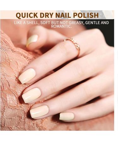 TBeautfave Milk White Nail Varnish Apricot Nail Polish Quick Dry Long Lasting Nail Polish Non-Toxic Nude Nail Polish No Need Cure Polish Nail Varnish at Home Manicure 21 Camel - Buy Online on SooperMarket.com