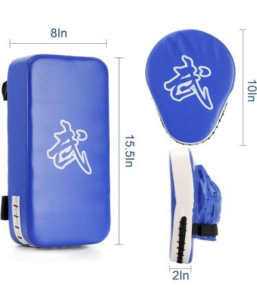 WUWEOT 2-in-1 Punching Mitts Kick Pack Set for Martial Arts Training - Boxing Mitts, Focus Pads, Taekwondo Kick Pad, Karate Kick Pads - Ideal for Men and Women at the Gym - Buy Online on SooperMarket.com