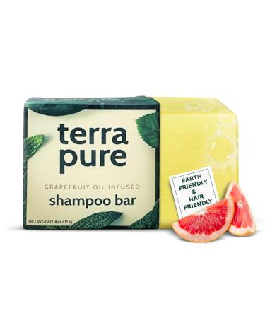 Terra Pure Shampoo Bar | Oil Infused by 1-Shoppe | Plastic Free Soap Free Vegan Plant Based Sustainable Eco-Friendly & Zero Waste