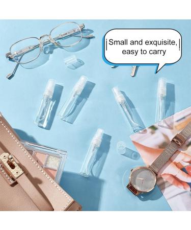 Benecreat 30-Pack 5ml Mini Fine Fog Spray Bottles - Transparent Glass Atomizer for Perfume Body Care & Cosmetics - Travel-Friendly Empty Bottles with Plastic Lids - Buy Online on SooperMarket.com