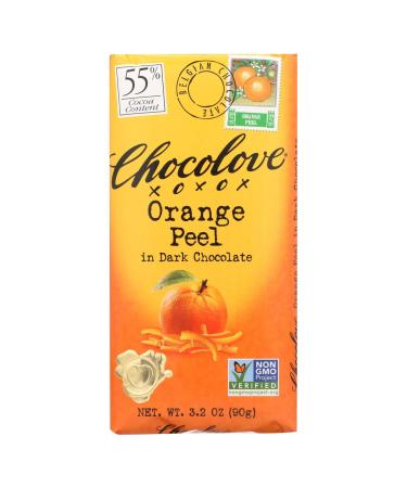 Chocolove Orange Peel in Dark Chocolate 55% Cocoa 3.2 oz (90 g)