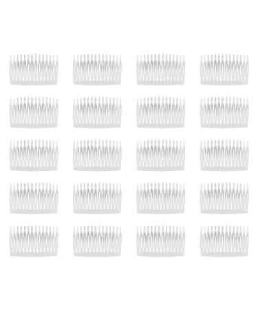 20 pack of transparent small plastic side comb with teeth hairpins hair clips for women bride wedding veil DIY headgear French Twist updo accessories