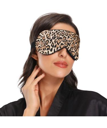 Haskirky Light Blocking Eye Mask - Adjustable Unisex Travel, Yoga, Meditation, Office Deep Sleep - Leopard Print - Buy Online on SooperMarket.com
