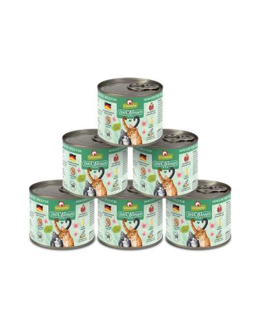Granapet Delicatessen Wild wet food for cats food without cereals & without sugar additives cat food with high meat content & high -quality oils 6 x 200 g wild pure 200 g (6 Pack)