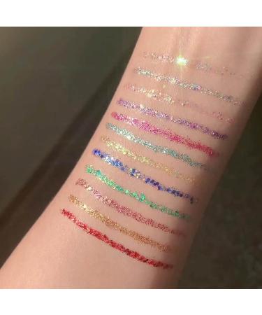 Glitter Eyeliner Liquid - Waterproof Eyeshadow Pen & Brush | Multi-Color #02 for Cosplay & Unique Looks - Buy Online on SooperMarket.com
