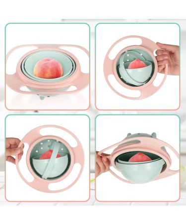 360 Gyro Bowl: Unspillable Snack Toddler Bowl - Anti Spill, Magic Bowl for Babies & Kids - Light Pink - Buy Online on SooperMarket.com