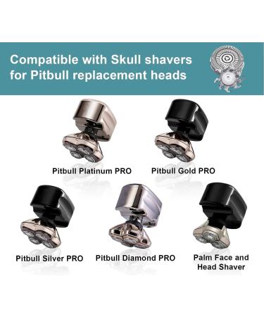 Skull Shaver Pitbull Gold Pro Replacement Heads - 4PCS | Fits Platinum Pro Shaver Blade - Buy Online on SooperMarket.com