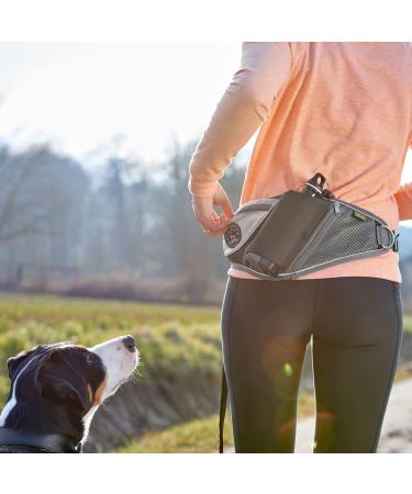 HUNTER Jasper Anti-Jerk Dog Leash & Jogging Belt - Shock Absorber Reflective One-Size Black/Grey - Perfect for International Shipping - Buy Online on SooperMarket.com