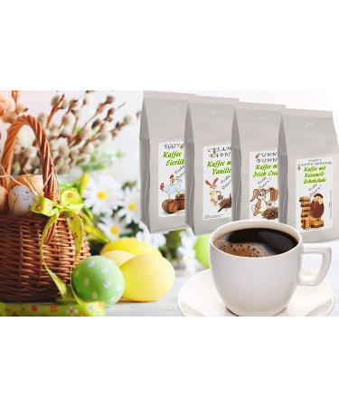 Easter Gift Set: Flavored Coffee 4 x 200g - Whole Beans & Ground - Perfect Spring Treat - Buy Online on SooperMarket.com