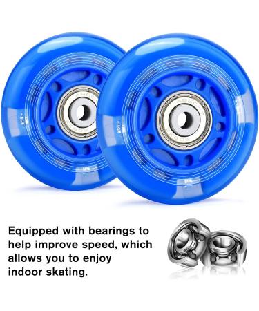 TOBWOLF LED Light Up Inline Skate Wheels with ABEC-7 Bearings - 70mm 82A - Teens Replacement Roller Skate Wheels - Buy Online on SooperMarket.com