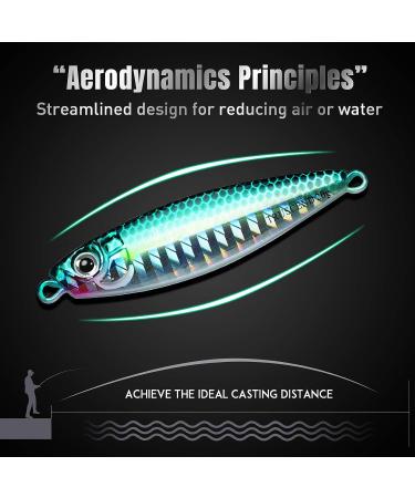 TRUSCEND Saltwater Jigs Fishing Lures with BKK Hooks - Slow Pitch/Knife/Vertical Jigs for Tuna, Salmon, Grouper - Sea Fishing Spoon Lure - Blade Bait for Bass Fishing - Buy Online on SooperMarket.com