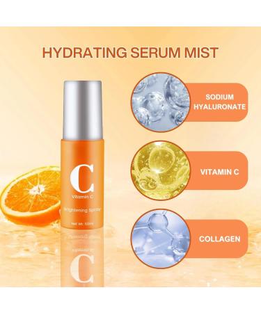 Vitamin C Face Mist Vitamin C Serum Spray For Face Anti Aging Face Spray Face Serum Lifting & Firming Mask And Spray Hydrating Mist Deeply Moisturizing & Skin Brightening Spray - Buy Online on SooperMarket.com