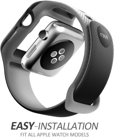 i-Blason Band for Apple Watch 3 42mm - Unity Series Hybrid Bumper Band - Black - Buy Online on SooperMarket.com