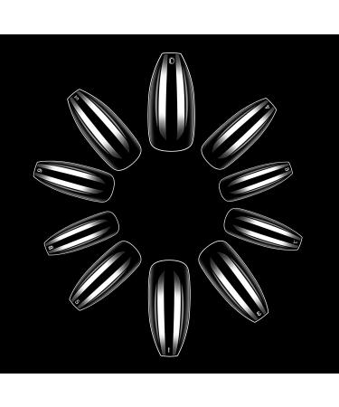 Makartt Clear Coffin Nail Tips - 500pcs Full Cover Press on Nails for Easy Extension & Manicure - 10 Sizes Acrylic False Nails for Gel Polish & Nail Art - Buy Online on SooperMarket.com