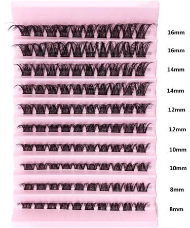Bransfy Cluster Lashes D Curl 100 Pcs | Reusable & Natural Look False Eyelashes | DIY Eyelash Extension Kit | Super Thin Band | Soft & Comfortable | 8-16mm | B03-0.07 D - Buy Online on SooperMarket.com