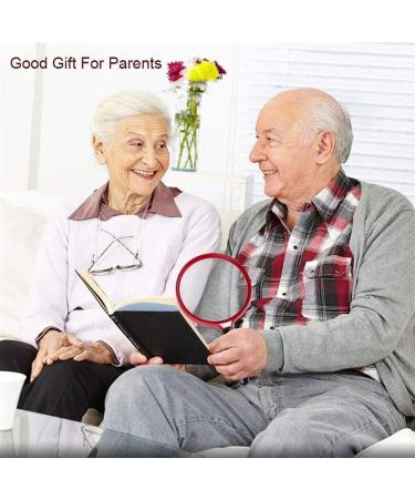  LOSCHEN 2.5x Handheld Reading Magnifier 130MM Large Magnifying Lens with Non-Slip Soft Handle Magnifying Glass Ideal for Reading/Exploring/Inspection/Maps/Hobbies and Crafts- For Kids/Adults/Elderly - Buy Online on SooperMarket.com