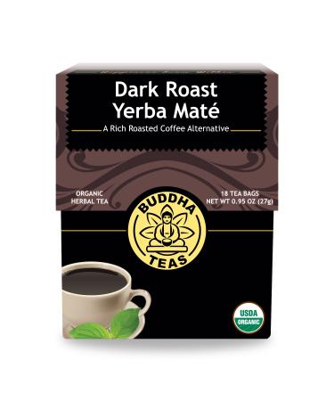 Buddha Teas Organic Dark Roast Yerba Maté - OU Kosher, Caffeine-Free, GMO-Free - 18 Bleach-Free Tea Bags