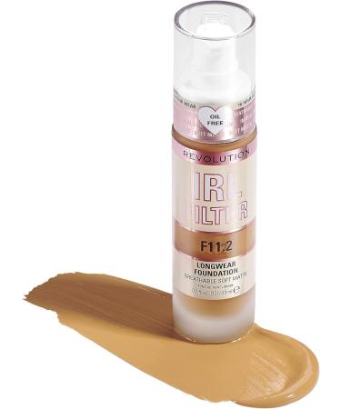 Makeup Revolution IRL Filter Longwear Foundation F11.2 - Medium/Dark Skin Tones 23ml - Matte Finish, 16 Hour Wear - Pack of 1 - Buy Online on SooperMarket.com