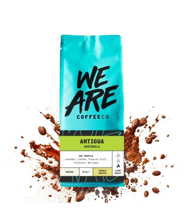 Coffee Ground 227g Bag Guatemala Espresso Ground Coffee Nuts & Fruits Notes 100% Arabica Light Roast Speciality Freshly Roasted Single Origin (We Are Coffee Co) Ground Espresso 227 g (Pack of 1)