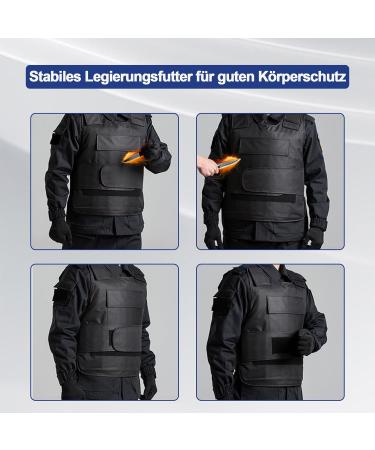 Aleawol Stab Protection Vest with Removable Manganese Steel Plate | Adjustable Unisex Stabbing Body Protection Vest Front & Back Safety Gear - Buy Online on SooperMarket.com