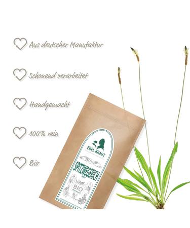 EDEL KRAUT Organic Ribwort Herb Tea - Premium Plantain Leaves Tea 100g - Buy Organic Herbal Tea Online - Buy Online on SooperMarket.com