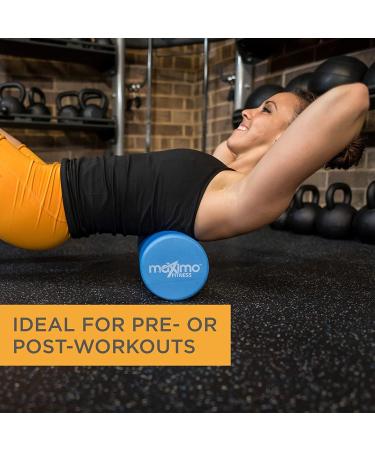 Maximo Fitness 18 x 6 High Density Foam Roller for Trigger Point Massage | Muscle & Back Roller for Yoga, Pilates & Physical Therapy | Blue - Buy Online on SooperMarket.com