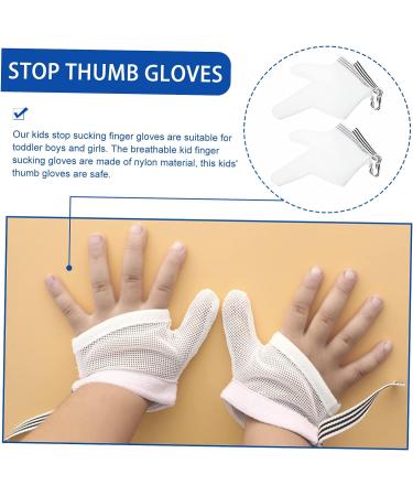 KOMBIUDA Anti-Eating Gloves Baby Mits Infant Thumb Sucking Kit - White 12x7cm - Buy Online on SooperMarket.com