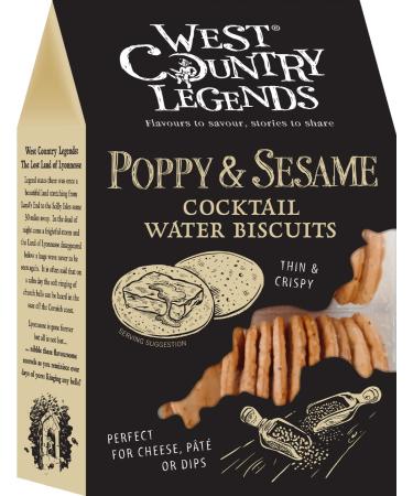 West Country Legends Poppy & Sesame Cocktail Water Bisc 100g