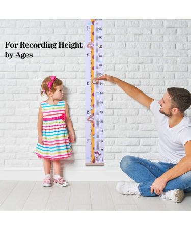 Baby Height Growth Chart Wall Hanging Measuring Ruler - Canvas & Wood Nursery Decoration - Buy Online on SooperMarket.com