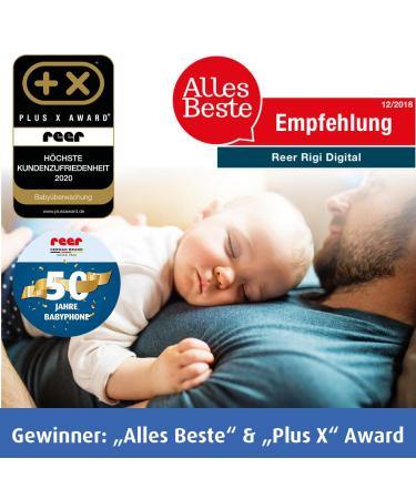 REER 50070 Babyphone Rigi Digital - 300m Range Low Radiation Night Light & Intercom - International Shipping Available - Buy Online on SooperMarket.com
