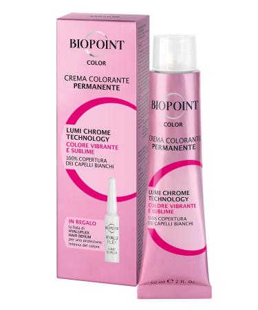 Biopoint Colour Cream Permanent Colouring 60 ml + 1 Ampoule of Hyaluplex Hair Serum 3 ml - 4 Medium Brown