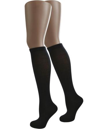 Buy Normani 2 Pairs Compression Stockings - Travel Knee Highs for Men & Women with Support - Hand-Linked Lace - 47-50 Black - Buy Online on SooperMarket.com