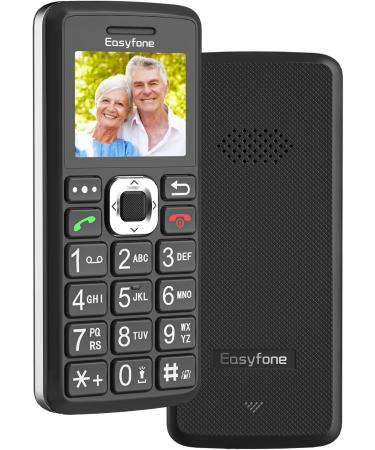 Easyfone T200 GSM Senior Cell Phone - 1.8 inch Large Button Mobile with SOS & Charging Station | No Contract Black 2G - Buy Online on SooperMarket.com