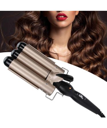 KUIKUI Three Barrel Curling Iron Wand for Effortless S-Shaped Waves - Adjustable Hair Curler Waver Crimper Hair Styling Tool - Buy Online on SooperMarket.com