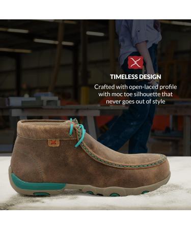 Twisted X Women's Leather Slip-On Driving Shoes - 6.5 Bomber & Turquoise - Buy Online on SooperMarket.com