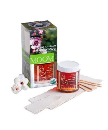 MOOM - Organic Hair Remover Kit, All-Natural Glaze for whole Body, Underarm and Bikini Hair Removal, Infused with Tea Tree Oil, Ideal for sensitive skin, Modern Body Wax Alternative for coarse and fine hair, 6 ounces