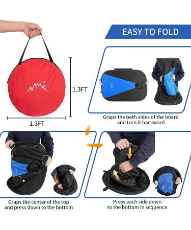 MonSports Portable Cornhole Set - 2 Collapsible Boards, 8 Bean Bags, Carrying Case - Outdoor Yard Toss Game for Kids & Adults - 3x2ft Oxford - Buy Online on SooperMarket.com