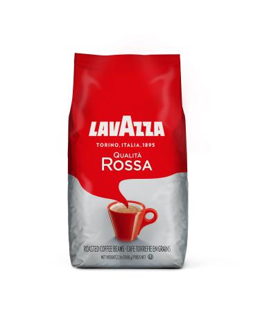 Lavazza Qualita Rossa - 6 x 1 kg Bags of Espresso Beans - Authentic Italian Blended and Roasted in Italy Chocolate Flavour Full Body and Intense Aromas