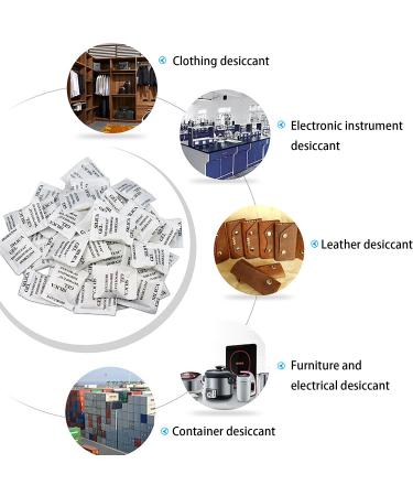 Silica Gel Bags - 50 Multi-Purpose Moisture Absorbing Sachets for Dehumidifying & Odor Control - International Shipping - Buy Online on SooperMarket.com