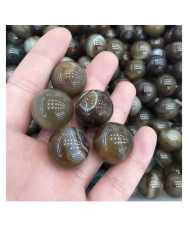 Natural Crystal Rough Ornament 5pc Natural Brown Agate Quartz Crystal Sphere Balls for Reiki 15-20mm for Fengshui Decoration Gift Decoration 5pc 20mm