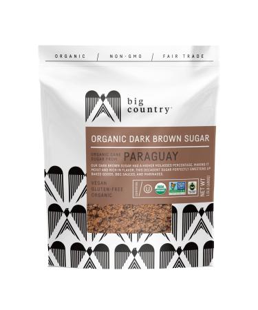 Big Country Organic Dark Brown Sugar Fair Trade Non GMO Vegan Gluten Free 1.5 Pound (Pack of 6)