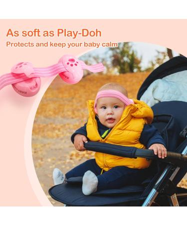 ZOHAN Baby Ear Defenders Pink - Noise Cancelling Headphones for Boys 0-36 Months - Adjustable Soft Headband - Toddler Hearing Protection - Ideal for Sleeping, Airplane, Fireworks - Newborn Baby Gift - Buy Online on SooperMarket.com