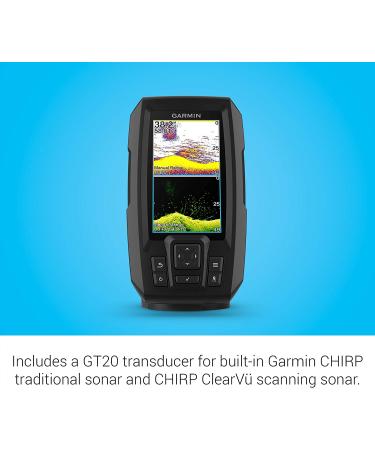 Garmin Striker Vivid 4cv Fishfinder with Color Sonar Transducer - 4 Inch Easy-to-Use Device with Vivid Scanning Sonar Color Palettes - Buy Online on SooperMarket.com