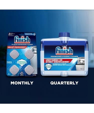 Finish in-Wash Dishwasher Cleaner - 3ct | Eliminate Hidden Grease & Grime | International Shipping Available - Buy Online on SooperMarket.com