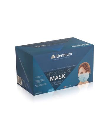Disposable 3-Layer Breathable Ear-Loop Face Mask Made in USA Latex Free with Adjustable Nose Stripe Box of 50