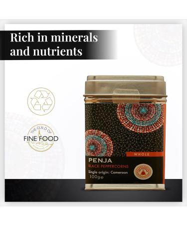 Fire Mountain Black Penja Pepper 100g - Single Origin Whole Peppercorn Berries from Penja Valley for Grinder Refill - Buy Online on SooperMarket.com