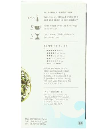 Buy Tazo White Tea Berryblossom - 20 Bags (Pack of 1) | Premium Berry Flavor - Buy Online on SooperMarket.com