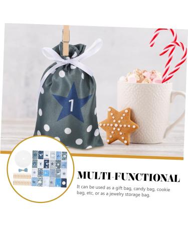 CRAFTHROU 24pcs Christmas Bag Christmas Candy Bag Xmas Party Bag DIY Advent Calendar Bags Calendars Cloth - Buy Online on SooperMarket.com